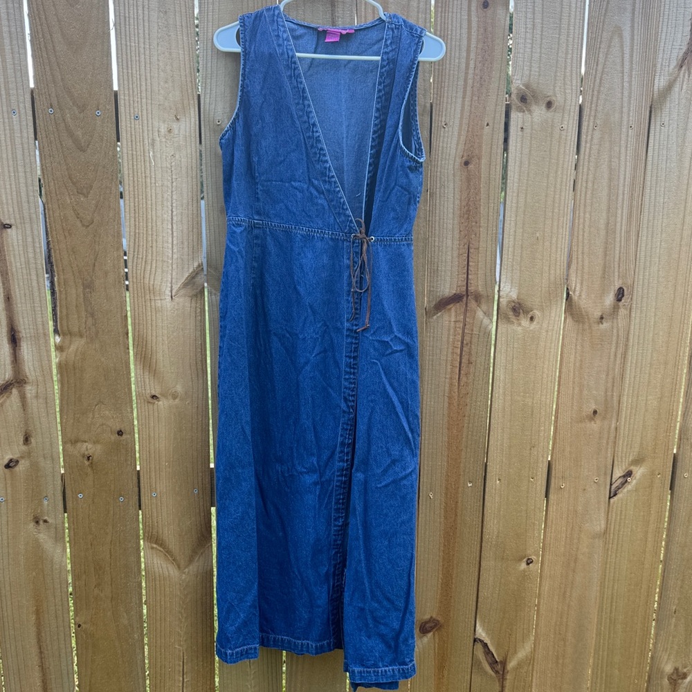 Sleeveless Denim Maxi Dress
